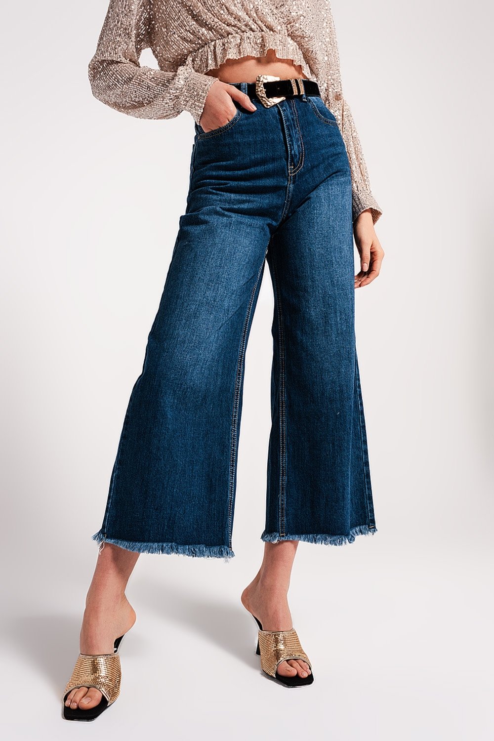 Blue Cropped jeans – Adoro