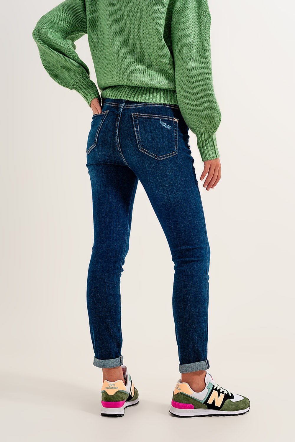Skinny Jeans With Stretch in Medium Blue